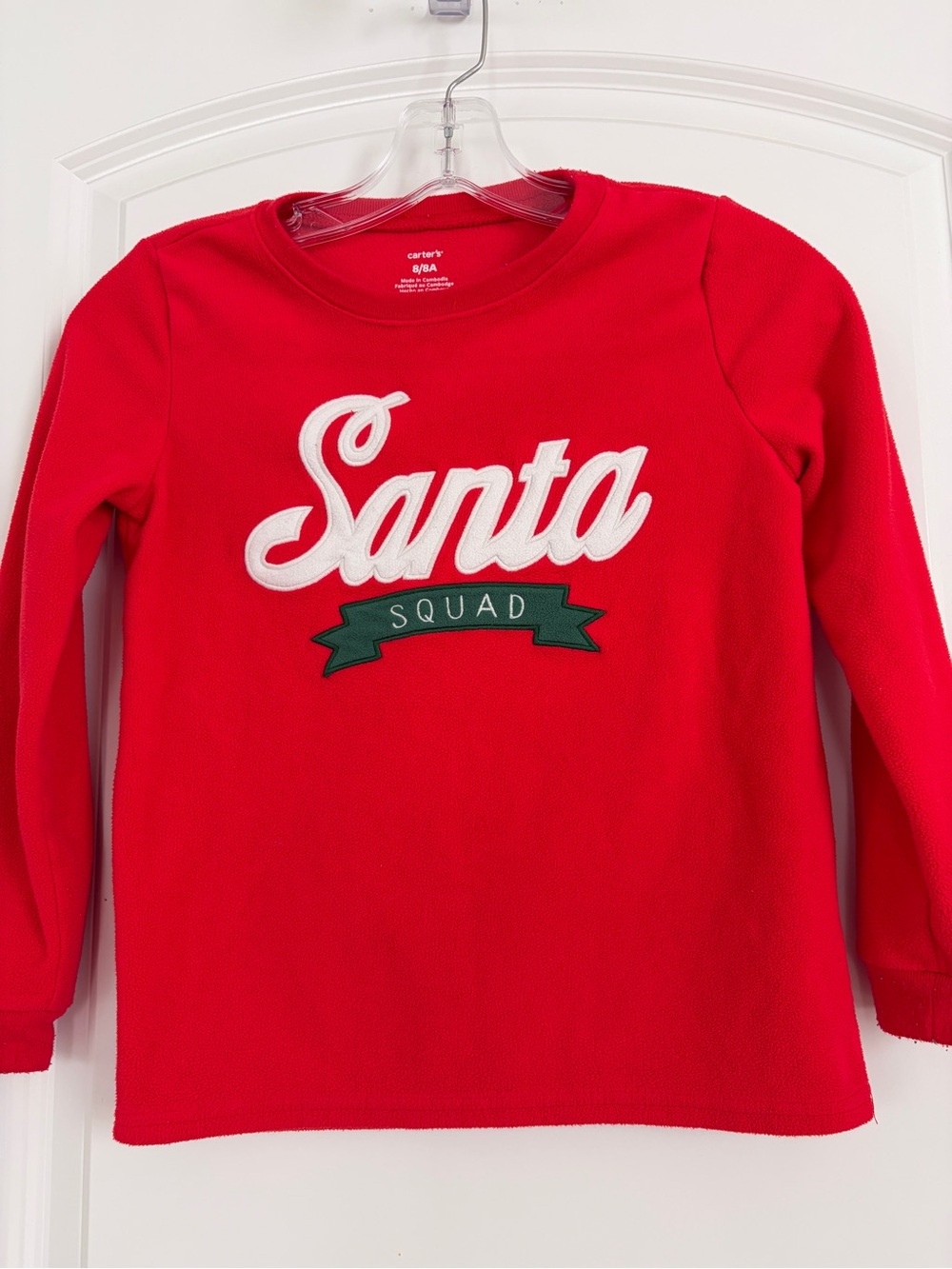 Carter's Red 'Santa Squad' Long Sleeve Fleece